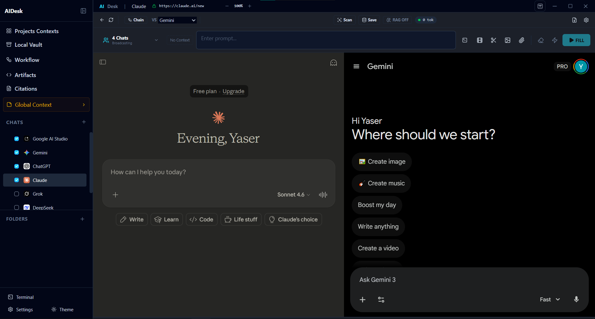 AIDesk: Unified AI Browser